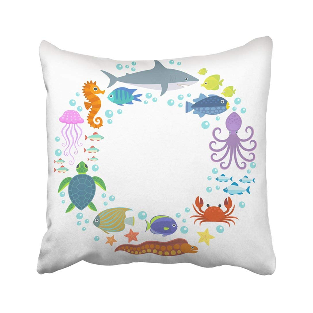 Animal Cute Designs Life is Better with Ice Cream Throw Pillow Multicolor 16x16 