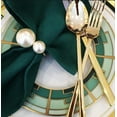 thumbnail image 5 of Juego de 12 servilleteros de perlas, soportes dorados para servilleteros para decoración de mesa de comedor formal o informal, fiesta de cumpleaños o cualquier ocasión, 5 of 5