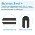 thumbnail image 4 of 6Pcs Adjustable Flat Mending Plate Support with Slot, 11.02 x 0.94 Inch Stainless Steel Slotted Straight Brace Brackets for Wooden Furniture, Black, 4 of 6