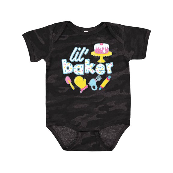 Inktastic Lil' Baker Icing and Cake Boys or Girls Baby Bodysuit