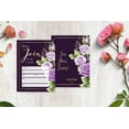 thumbnail image 3 of Stonehouse Collection - Formal Purple Flower Invitations - Floral Bridal Party I, 3 of 6