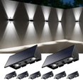 thumbnail image 1 of Luces solares de pared Roopure para exteriores, paquete de 8, color blanco frío IP65, 1 of 8