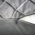 thumbnail image 4 of Phantoscope 18"x18" Velvet Pleated Checker Decorative Pillow, Gray, 4 of 6