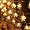 thumbnail image 2 of 1pc, Festive LED Snowflake String Lights - Perfect for Christmas Parties, Birthdays, and Home Decor, 2 of 5
