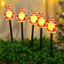 Solar Christmas Stake Lights with Santa & Snowman, Waterproof Auto On/Off Outdoor Pathway Decor for Garden, Yard, Patio,C