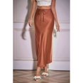 thumbnail image 6 of Skirt for Women Elegant High Waisted A Line Satin Skirts Midi Bodycon Skirt Brown XL, 6 of 9