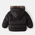 thumbnail image 5 of Likimi Toddler Boys Girls Coats Cute Bear Ears Hoods Solid Color Long Sleeve Outwear With Zipper Thick Winter Jacket Size 18-24 Months Black, 5 of 5