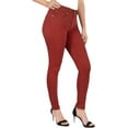 thumbnail image 3 of Seven7 Women's Tummyless High Rise Slimming Stretch Skinny Jeans (Fired Brick, 6), 3 of 4