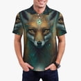 thumbnail image 5 of Yiaed Vintage Pattern FoxPrint Men's Short Sleeve Polo Shirt,Golf Polo for Men Three-Button Golf Shirt Athletic Casual Collared T-Shirt- 3X-Large, 5 of 7