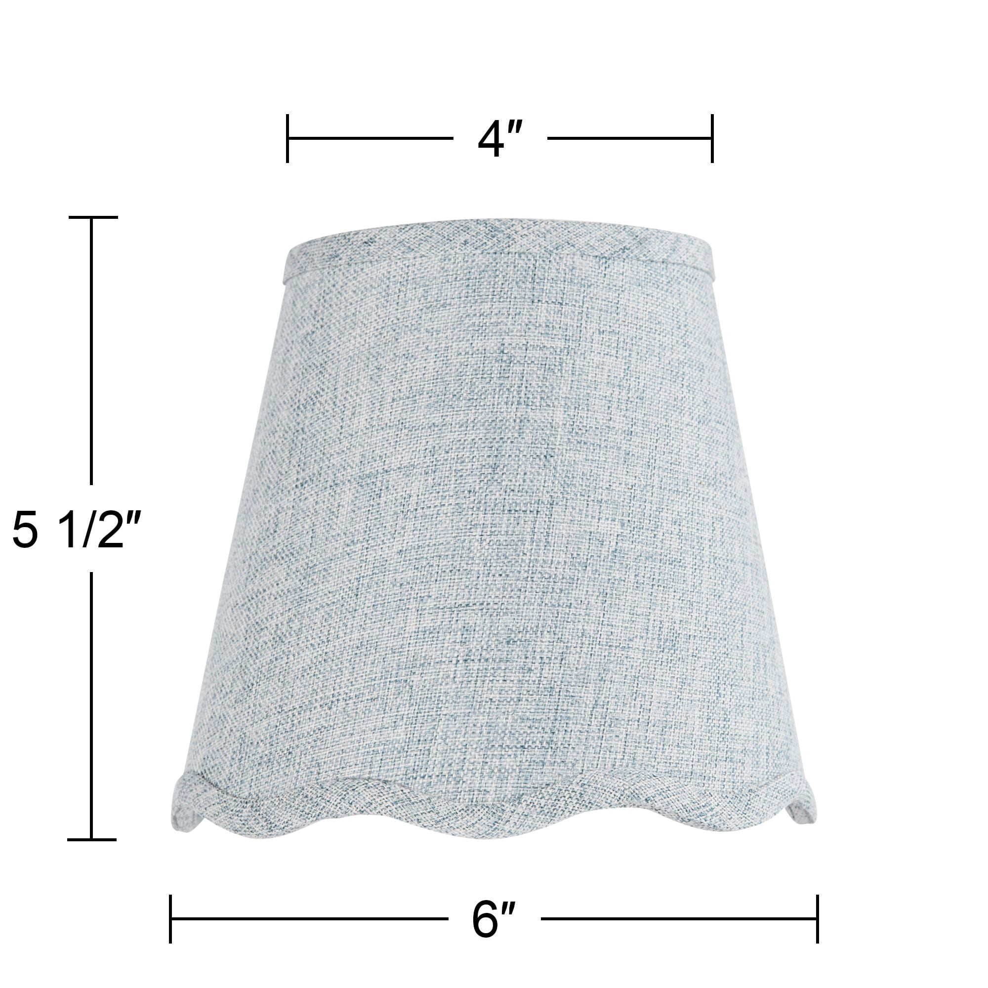 Springcrest Mylie Gray Scallop Empire Lamp Shade 4x6x5.5 (Clip-On)