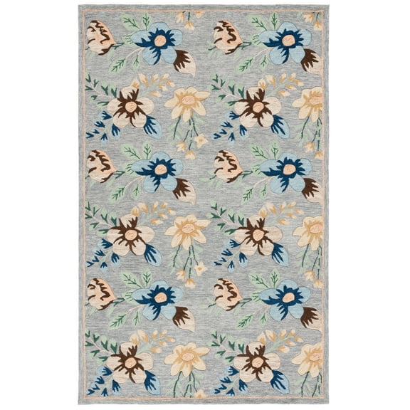 SAFAVIEH Blossom Derren Floral Area Rug, Gray/Blue, 5' x 8'