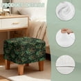 thumbnail image 7 of SCRAWLGOD St. Patrick's Day Four Leaf Clover Print Golden Green Stretch Ottoman Cover Slipcovers Square for Living Room Foot Stool Stretch Covers to Fit Ottoman Foot Rest, with Elastic Band, 7 of 7