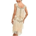 thumbnail image 3 of Edvintorg Women Cocktail Dress Round-Neck Sleeveless Sequin Ball Tassel Mini Dresses Party Banquet Dance Dress Vestidos On Clearance, 3 of 6