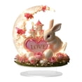 thumbnail image 3 of Valentine's Day Decorations Valentine's Day Fairy Flower House Couple Acrylic 2D Statue Collection 1Pcs Anniversary Wedding Valentine's Day Figurine Gifts Home Table Ornaments, 3 of 7