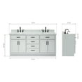 thumbnail image 3 of Ariel Hepburn 73 In. Double Oval Sink Vanity With 1.5 In. Carrara White Countertop In Grey, 3 of 10