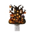 thumbnail image 1 of Halloween Decorations Halloween Tree House Night Light Plug in Spooky Cute Ghost Pumpkin Wall Decor for Home Party, 1 of 4