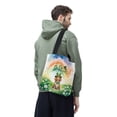 thumbnail image 3 of Happy St. Patrick’s Day Brittany Spaniel with Green Hat Shamrocks Rainbow All Over Print 3D Canvas Tote Bag Brittany Dog Lover Gifts Idea Reusable Handbag - 03007, 3 of 5