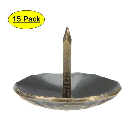 

Uxcell 19mm Head Dia Round Thumb Push Pins Bronze Tone Upholstery Nails Tacks 15 Pack
