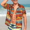 thumbnail image 5 of Lsque Vibrant Autumn Forest Hues pattern Hawaiian Shirt for Men, Unisex Summer Beach Casual Short Sleeve Button Down Shirts-Small, 5 of 9