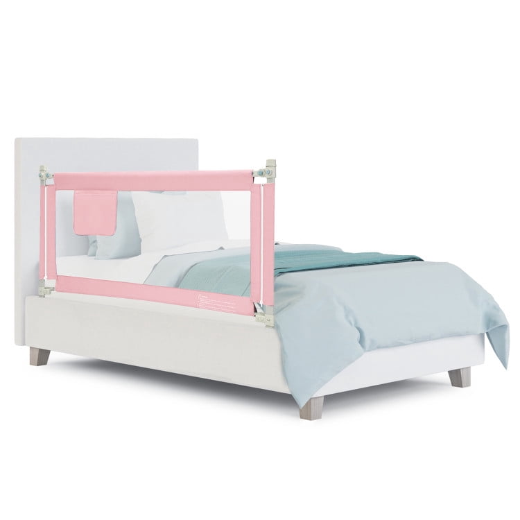YYAo Bed Guard Rails,Bed Fence,Bed Gate for Baby,57 Inch Toddlers Vertical Lifting Baby Bed Rail Guard with Lock-Pink