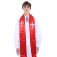 thumbnail image 6 of Adult Men's Priest Robe Costume | White & Red Christmas Costume, 6 of 7