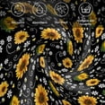 thumbnail image 6 of Black Yellow Sunflower Cloth Napkins, Summer Botanical Farmhouse Floral Washable and Reusable Dinner Napkins Set of 4, Table Napkin for Kitchen Party Birthday Wedding Hotel Housewarming 20"x20", 6 of 9