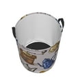 thumbnail image 3 of Fotbe Antique Vintage Teapot Coffee Grinder Laundry Basket with Handles, Waterproof Large Laundry Hamper, Wash Bag for Corner Dorm, Rolling Laundry Basket with Handles-Small, 3 of 8