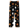 thumbnail image 4 of Drovellove Women's Halloween Print Pajama Pants - Cropped Pants Soft Lounge Trousers with Fun Seasonal Pattern for Cozy Nights In or Holiday Relaxation, 4 of 5