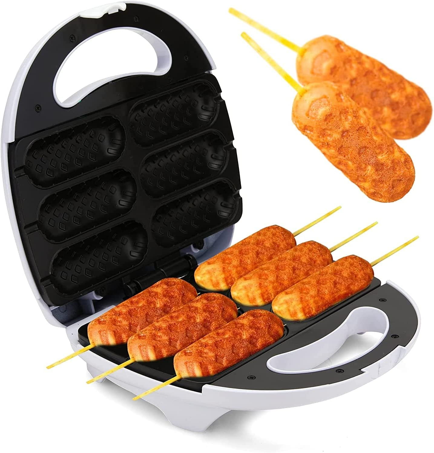 Lumme Waffle Corn Dog Maker Cheese on a stick, Family Fun experience quick  and easy mix any batch corn dog maker non-stick Plate perfect for  birthday parties White