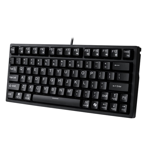 Adesso AKB-610UB Multi-OS Mechanical Compact Keyboard with Copilot Ai Hotkey, Blue Switch, Clicky and Tactile