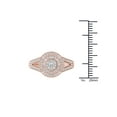 thumbnail image 4 of 1/2 Carat T.W. Diamond Double Halo Cluster 10kt Rose Gold Engagement Ring, 4 of 5