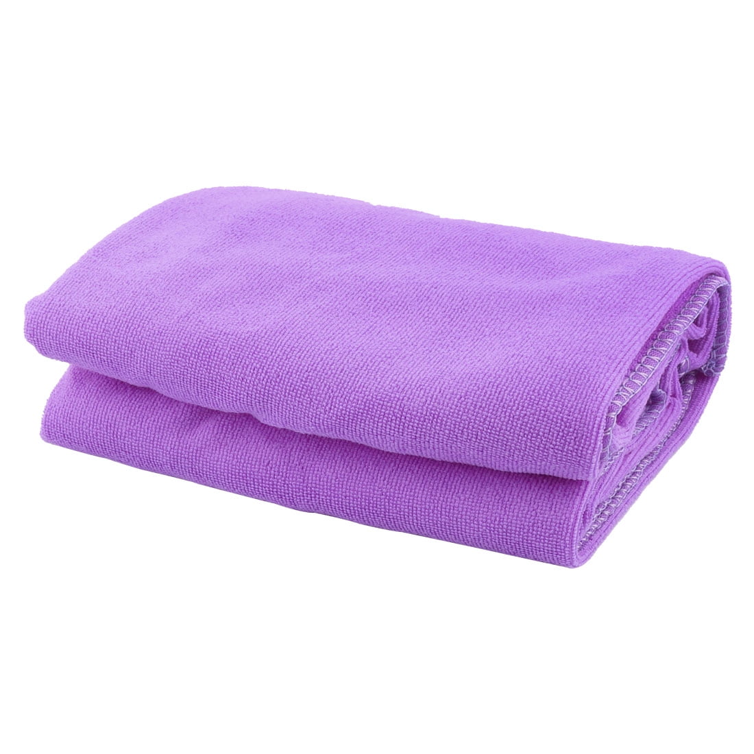 Household Hotel Beach Terry Rectangular Shaped Bath Towel Purple 70cm x