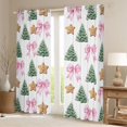 thumbnail image 2 of Feelyou Xmas Tree Black Out Curtains, Bowknot Dessert Curtains Pack of 2 (42x63 Each), 2 of 6