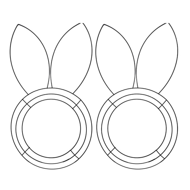 Advancent piezas de decoración floral personalizada de Pascua, de conejo para decoración de interiores y metal para Pascua de interior, alambre Kits de decoración para fiestas