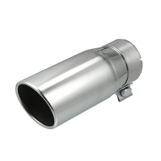 Unique Bargains Car 2.8 Inch Inlet 8.5 Inch Length Exhaust Tip Tail Pipe for Toyota Tacoma 05-23 Silver Tone