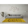 thumbnail image 3 of Ahgly Company Indoor Round Abstract Yellow Modern Area Rugs, 7' Round, 3 of 4