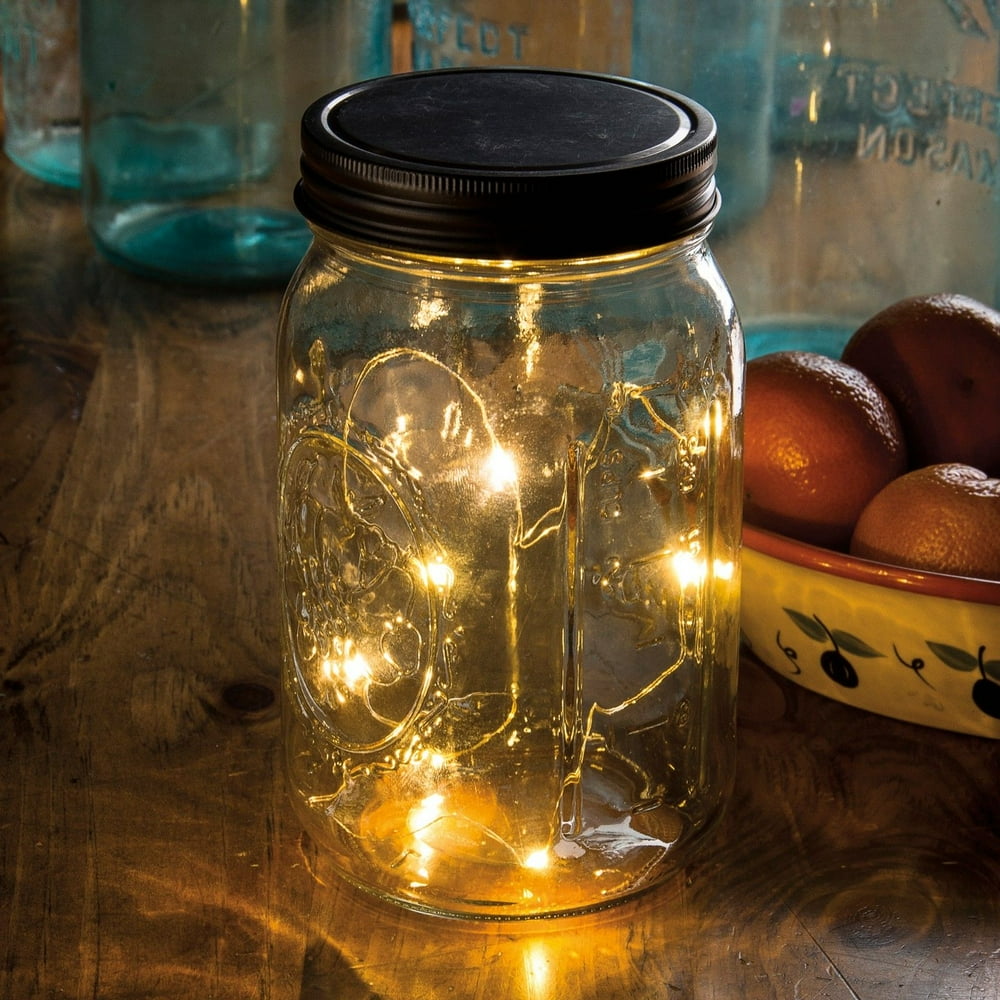 MASON JAR LID Lights, Wide Mouth Lid, 3.5" Dia, 4Hr Timer, Primitives