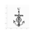 thumbnail image 2 of Sterling Silver Antiqued Mariner Crucifix Charm - 5.8 Grams - Measures 49x30mm Wide, 2 of 2