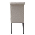 thumbnail image 5 of Contemporary Dining Room Set Of 6 Side Chairs Beige Linen Upholstered Button Tufted Wooden Legs, 5 of 6