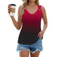 thumbnail image 2 of Yubnlvae Women's Loose Fit Tank Tops - Trendy 2025 Summer Workout, Yoga, Casual Sleeveless Camisole (V-Neck, Ring Straps, Breathable) Hot Pink S, 2 of 4