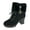 Black, variant on Black Women'S Lace-Up Ankle Boots With Chunky Heel Comfortable Fashion Boots For Fall Winter