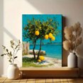 thumbnail image 6 of Lemon Tree Coastal Canvas Art, Azure Sea Beach Scene, Living Room Dining Room Decor & Mother's Day Gift, 6 of 8