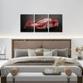 thumbnail image 4 of Hieng Red and Black Canvas Wall Art for Living Room Bedroom Basketball Gaming Sports Picture Wall Decor Geomnetric Office Decorations Artwork Posters Honeycomb Painting（Only canvas）, 4 of 6