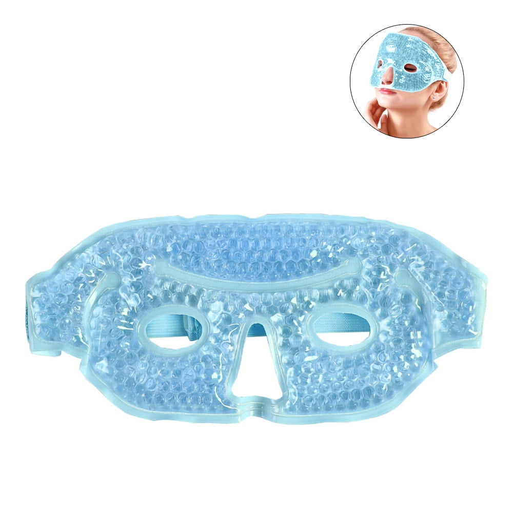 Ice Face/Eye Mask for Woman Man, Heated Warm Cooling Reusable Gel Beads