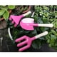 thumbnail image 2 of Juego de 3 mini tenedores y rastrillos con mango de madera para niños, arenero de playa, juguete seguro, color rosa Rosado, 2 of 8