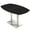 Black Cypress w/Silver Base, variant on Arc Boat Bistro Height Meeting Table Double Metal Base 46x72 Bar Table