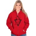 thumbnail image 4 of Triangle Whale Symbolic Spirit Animal Unisex Fleece Graphic Zip Up Hoodie Brisco Brands 2X, 4 of 5