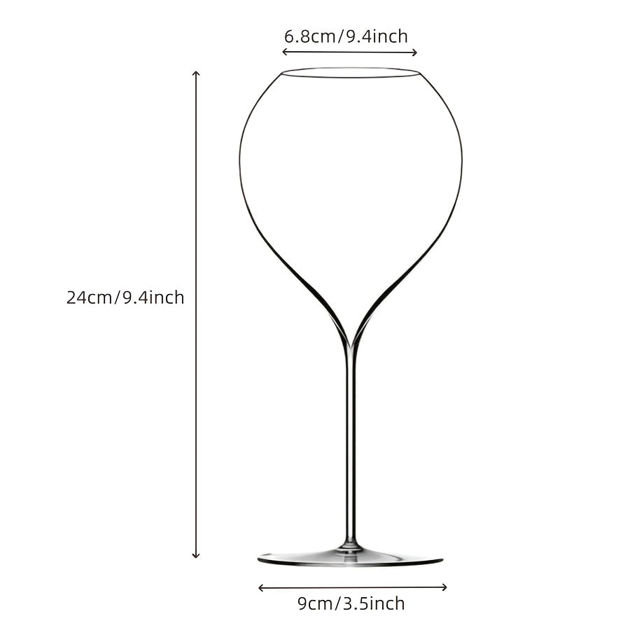 Mouth Blown Wine Glasses Synergie 520ml/17oz Universal Glass Set of 2, Ultralight, Hand-Made, Dishwasher Safe Made From Premium Crystal, Ideal For Tasting Red, White, Rose And Fizzy Wines