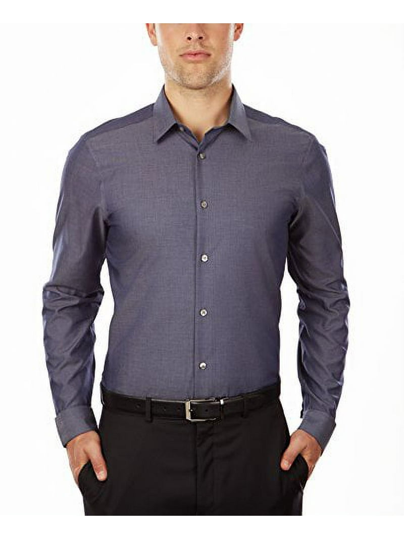 Steel Slim-Fit Non-Iron Dress Shirt - Walmart.com Steel Slim-Fit Non-Iron Dress Shirt - Walmart.com