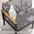 thumbnail image 6 of Outdoor Aluminum Furniture Set,4 Piece Patio Conversation Sets,Removable & Washable Cushion,Ink Color Tempered Glass Table, 6 of 8